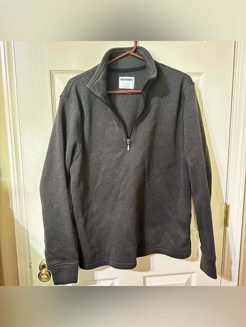 Old Navy Women’s Charcoal Quarter-Zip Fleece Pullover